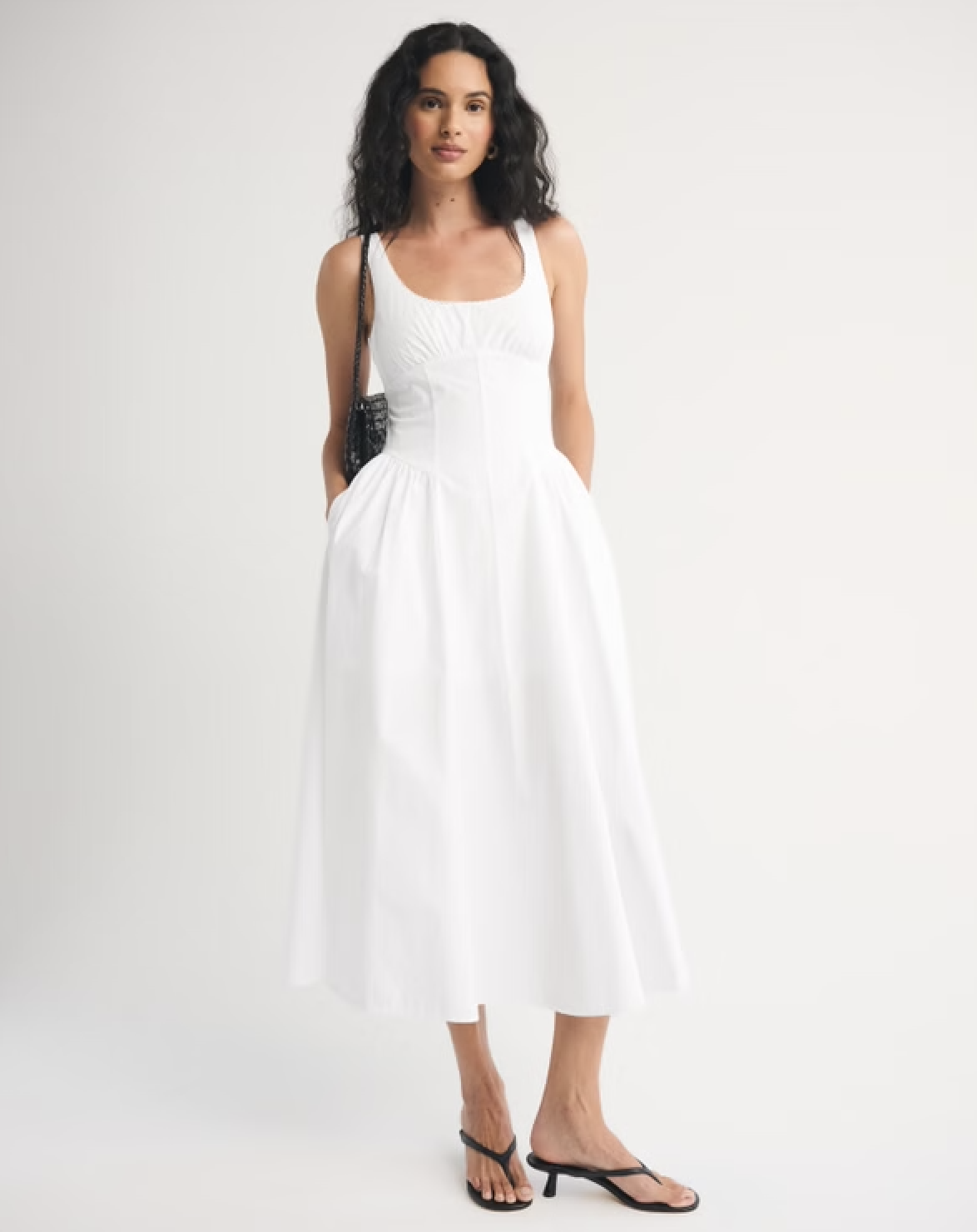 100% Cotton A&amp;amp;f Bra-Free Dylan Midi Dress