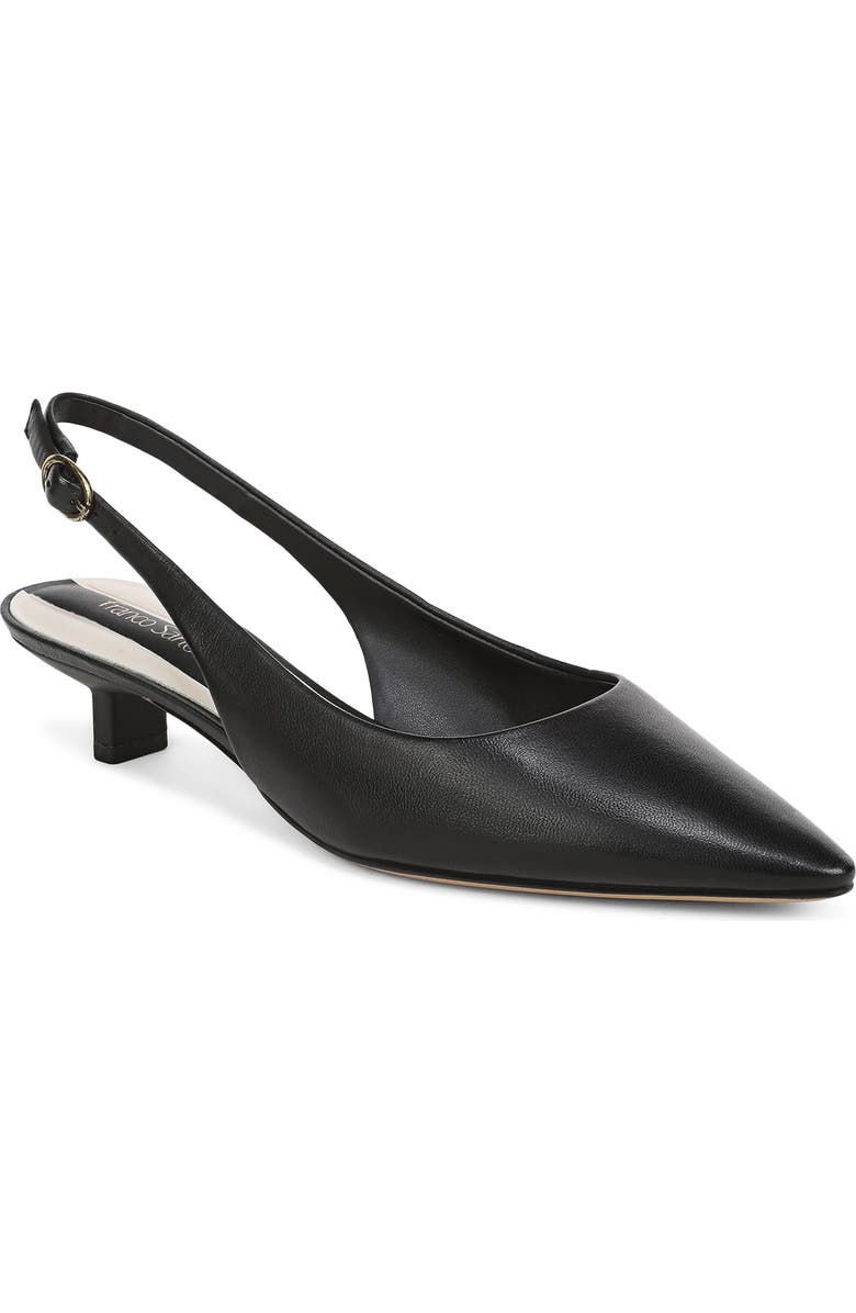 Pura Slingback Pointed Toe Kitten Heel Pump