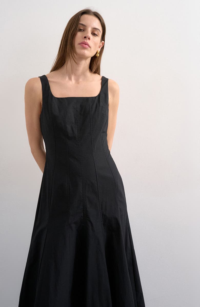 Drop Hem Cotton Maxi Sundress