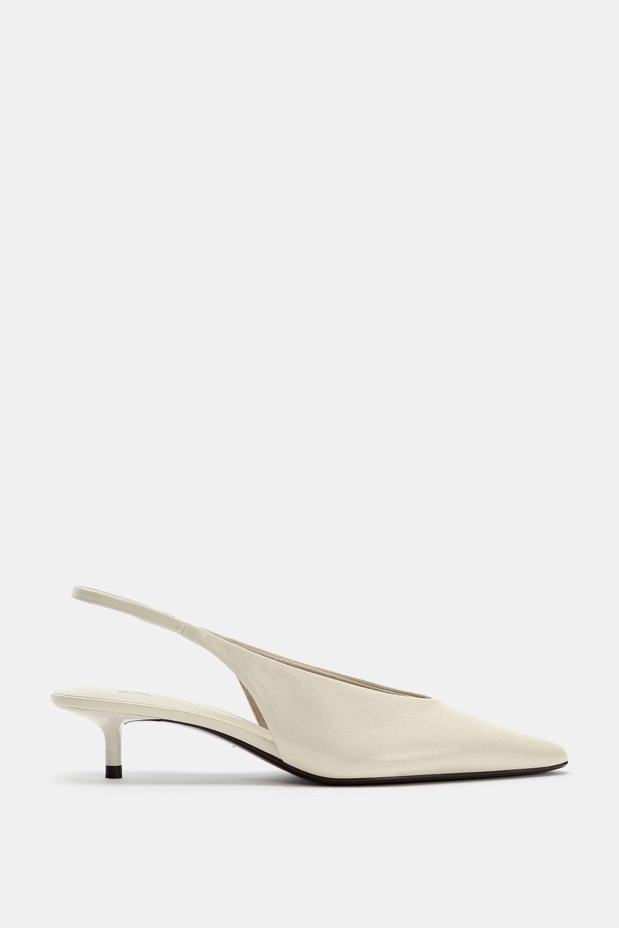 Leather Kitten Heel Shoes