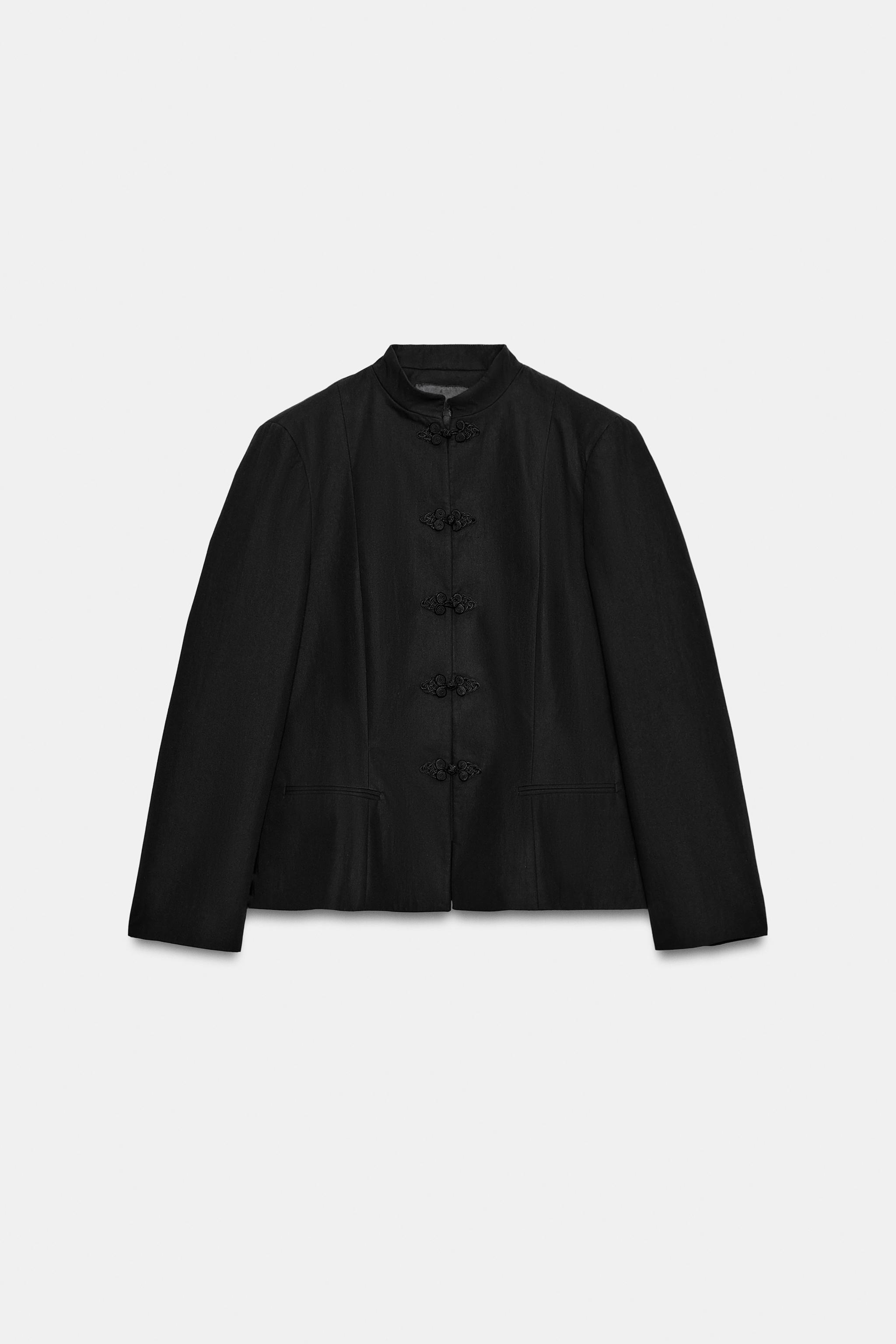 Fireman Clasp Peplum Blazer Zw Collection