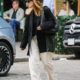 Julianne Styled an Oversize Blazer and White Sneakers With These Anti-Trend Jeans