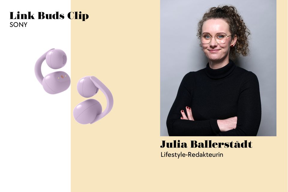 On-Ear-Kopfhörer, die halten? Julia hat die LinkBuds Clip ausprobiert.