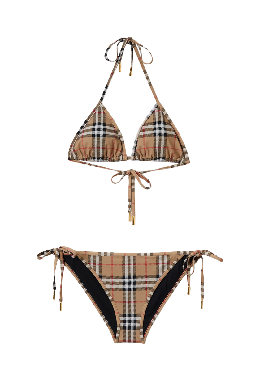 Check Bikini in Archive Beige Yellow