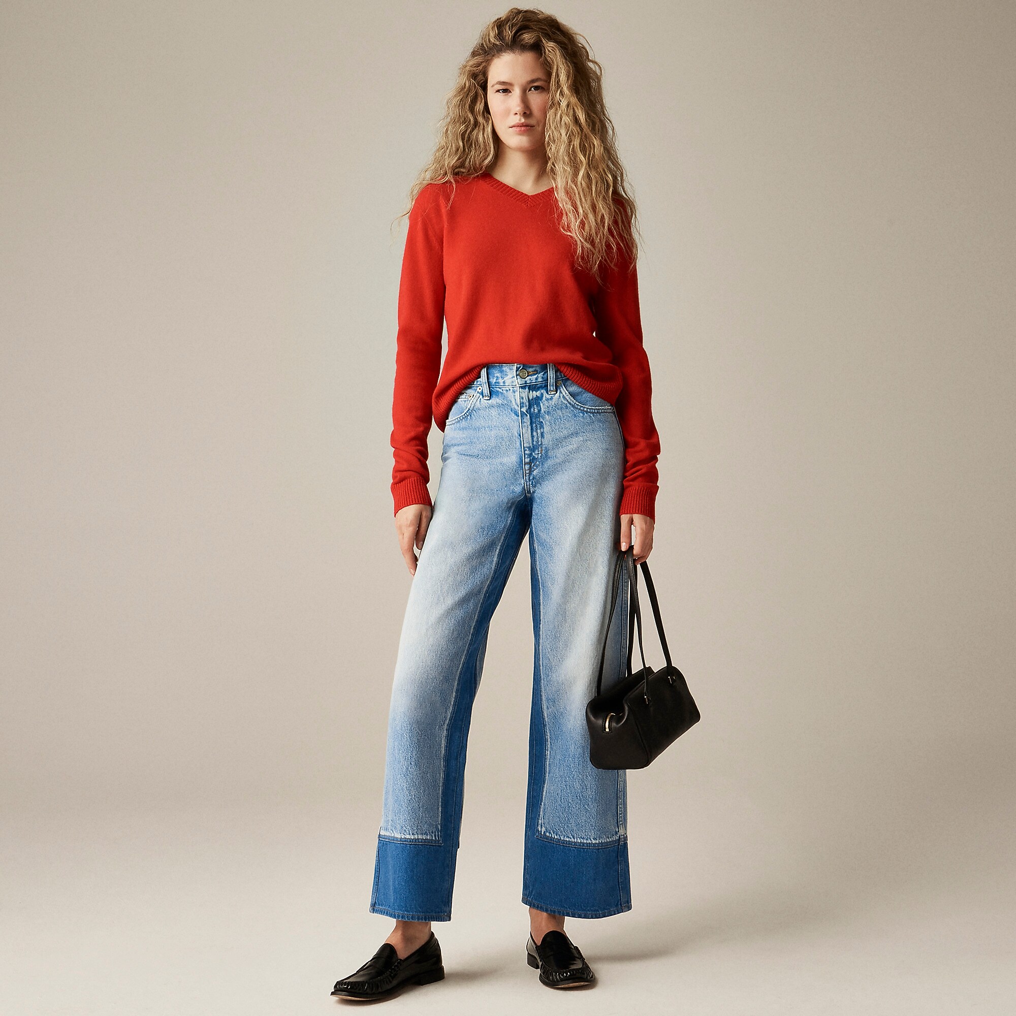 High Rise Patched '70s Flare Jeans
