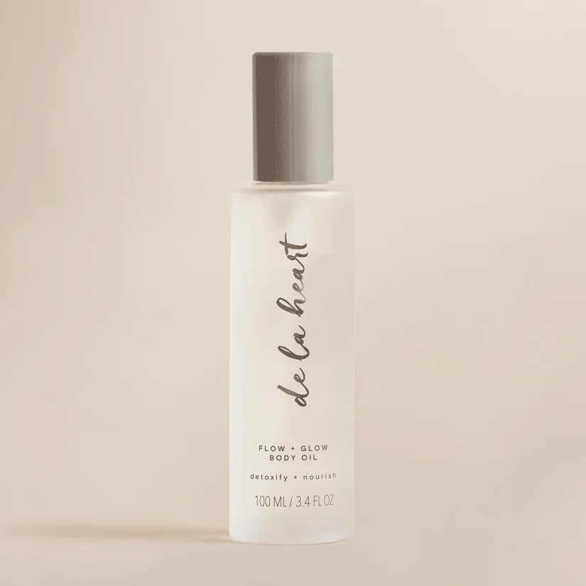 De La Heart Flow + Glow Body Oil &amp;ndash; Ultra-Hydrating Natural Body Oil With Botanical Extracts &amp;ndash; Smooths, Nourishes &amp;amp; Enhances Radiance &amp;ndash; Vegan, Paraben-Free, Clean Beauty