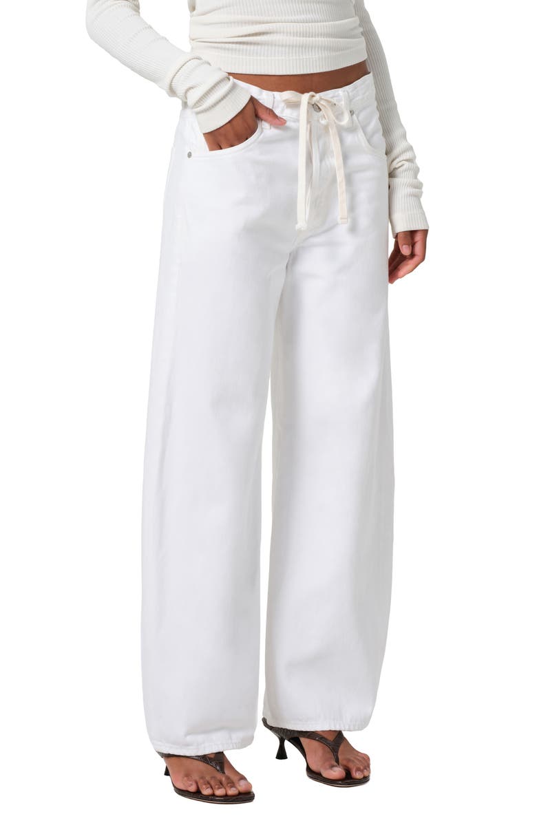 Brynn Drawstring High Waist Wide Leg Jeans
