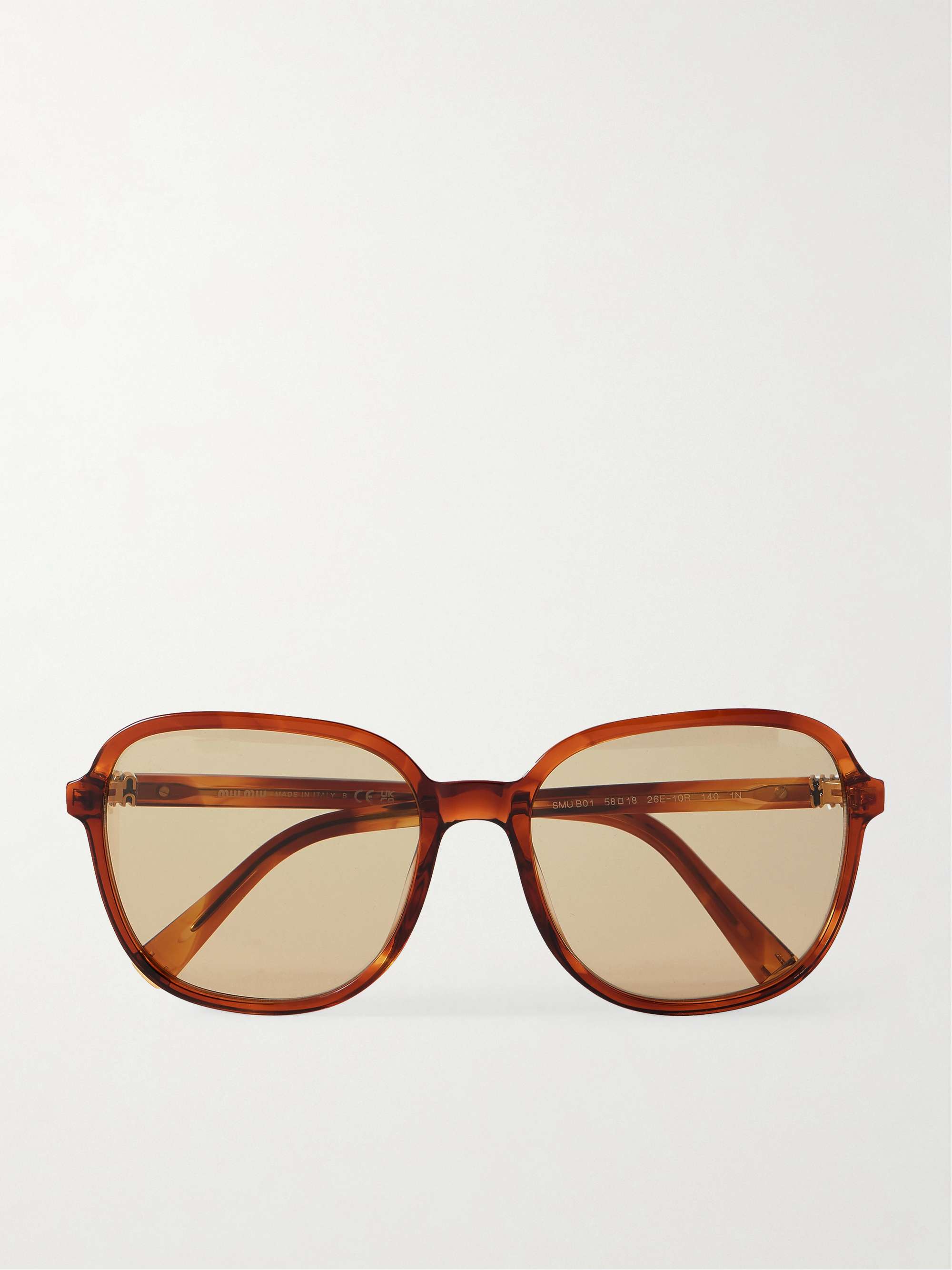 Round-Frame Acetate Sunglasses