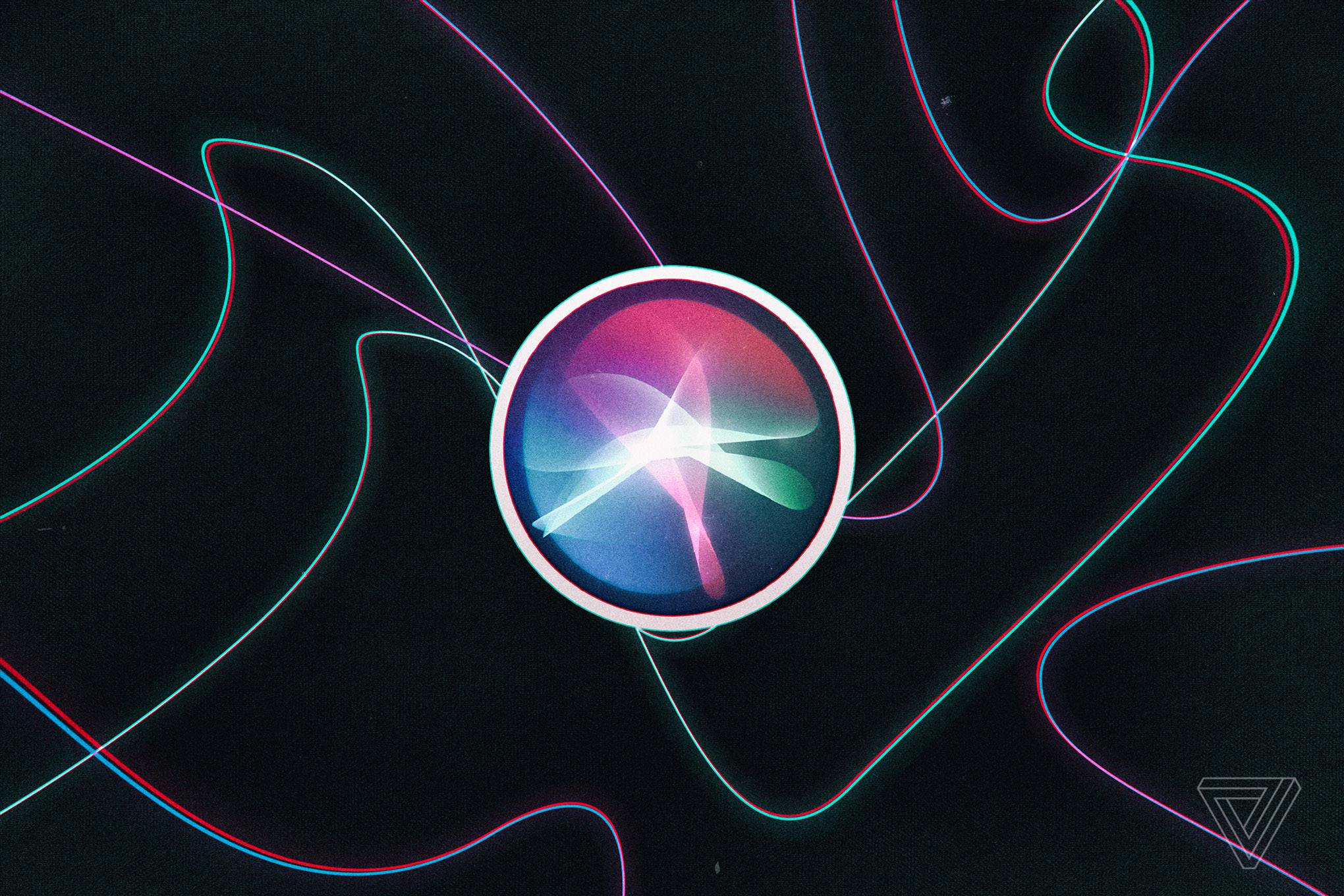 Siri logo on a black background