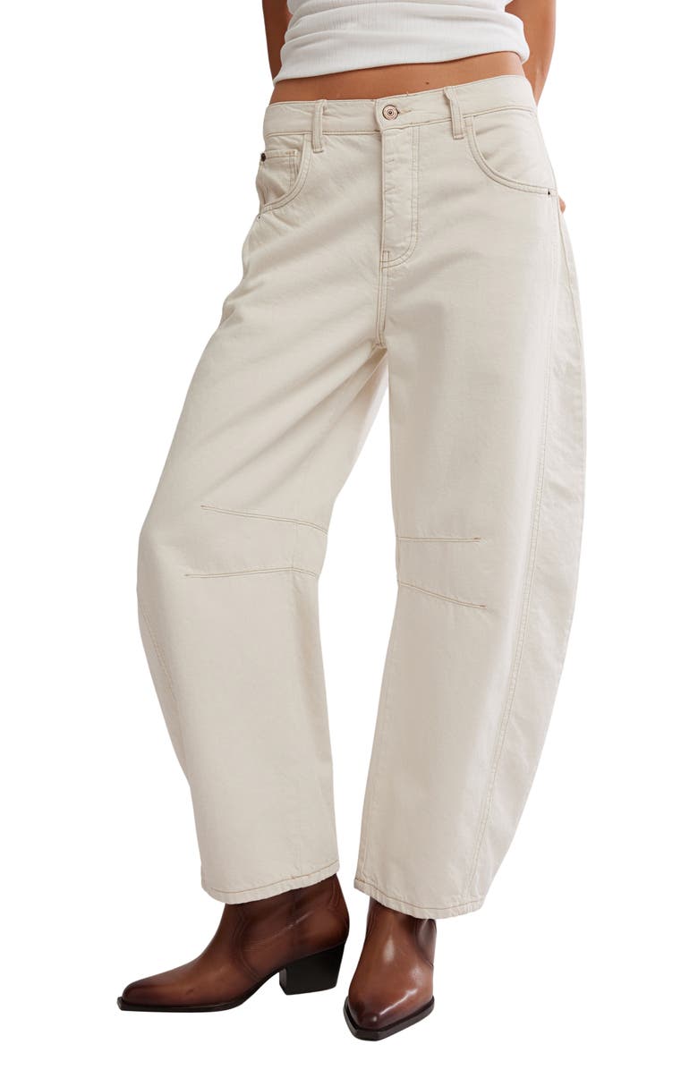 Good Luck Mid Rise Barrel Leg Jeans