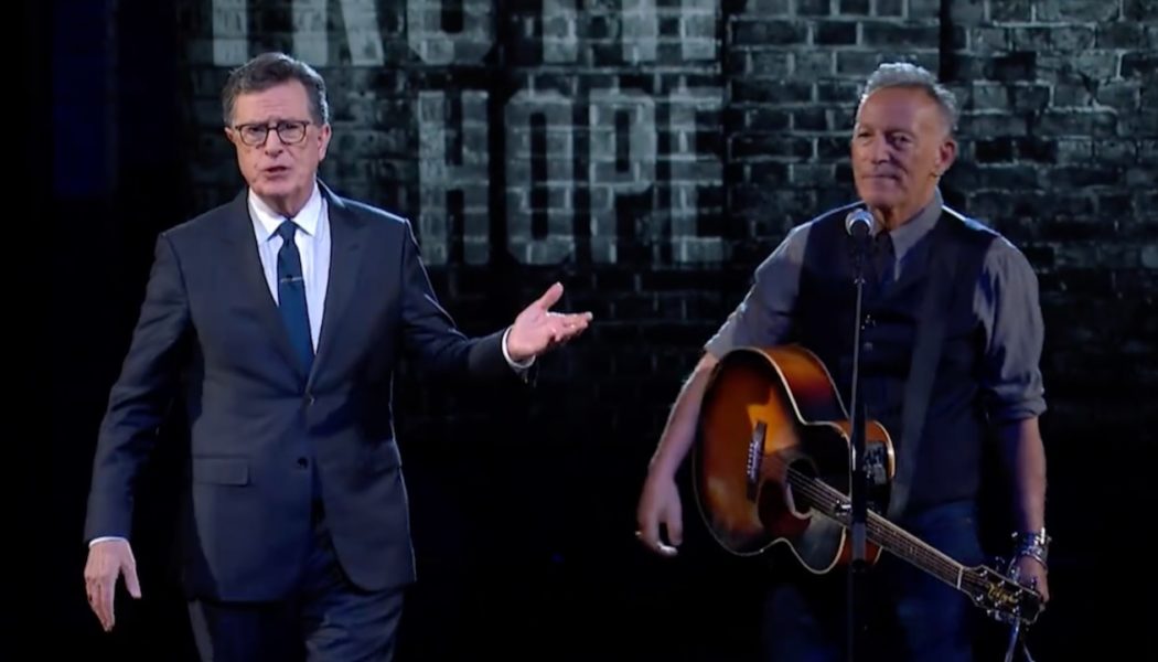 Springsteen Salutes Colbert: He Lost His Show Because the President "Can't Take a Joke"