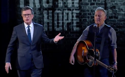 Springsteen Salutes Colbert: He Lost His Show Because the President "Can't Take a Joke"