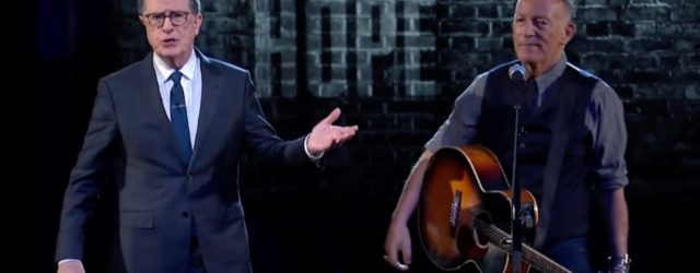 Springsteen Salutes Colbert: He Lost His Show Because the President "Can't Take a Joke"