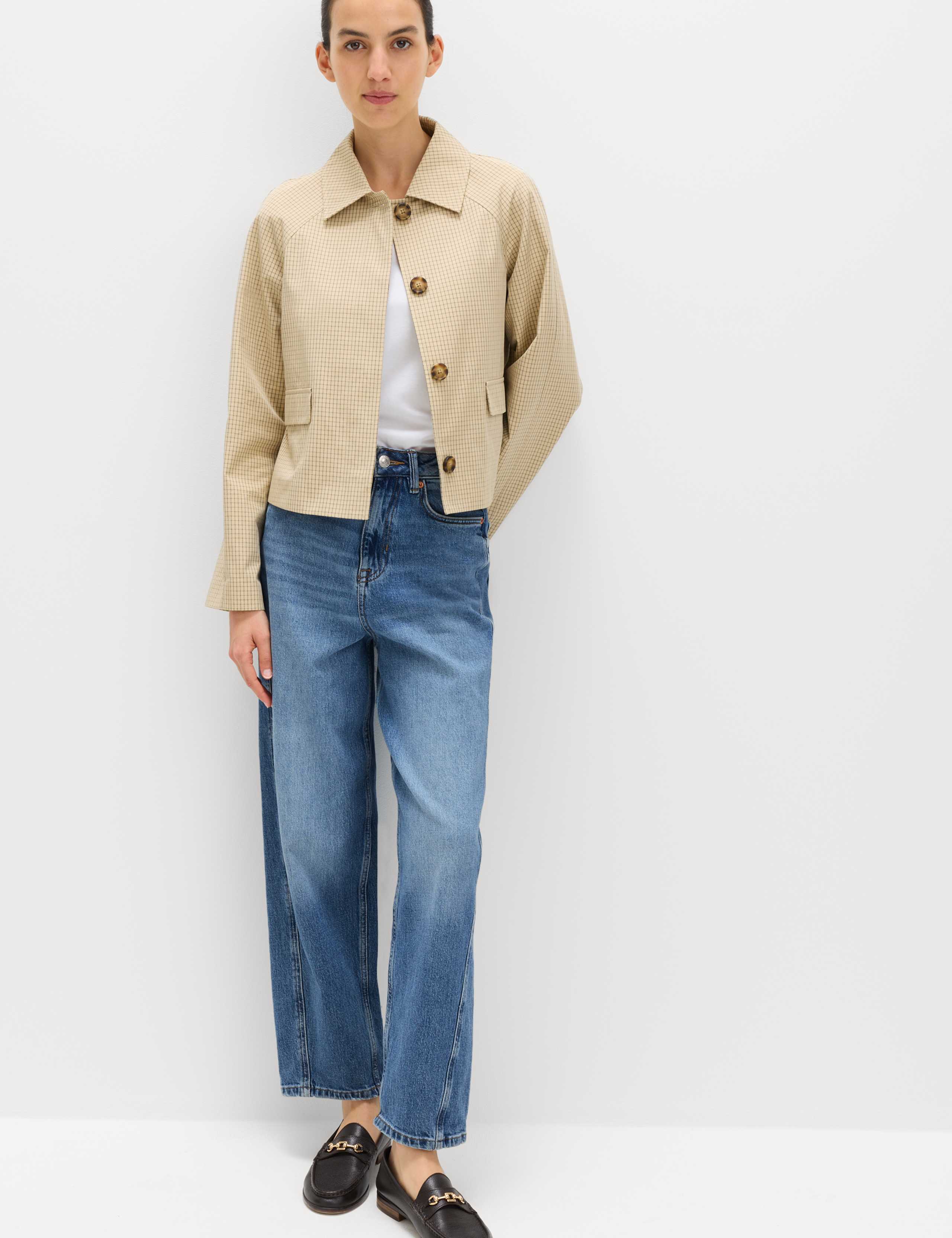 M&amp;amp;S, High Waisted Carrot Leg Ankle Grazer Jeans