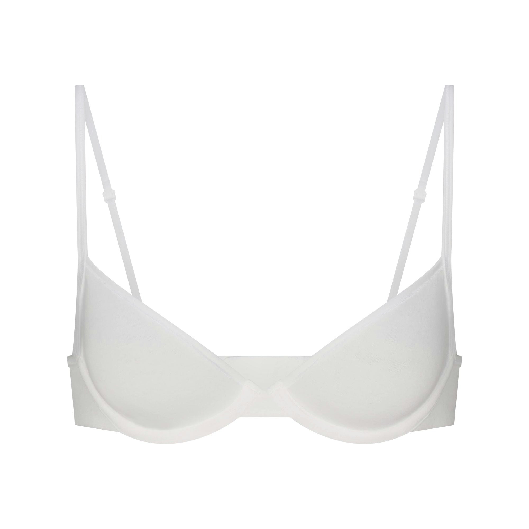 Everyday Cotton Unlined Demi Bra | Snow | 32 a