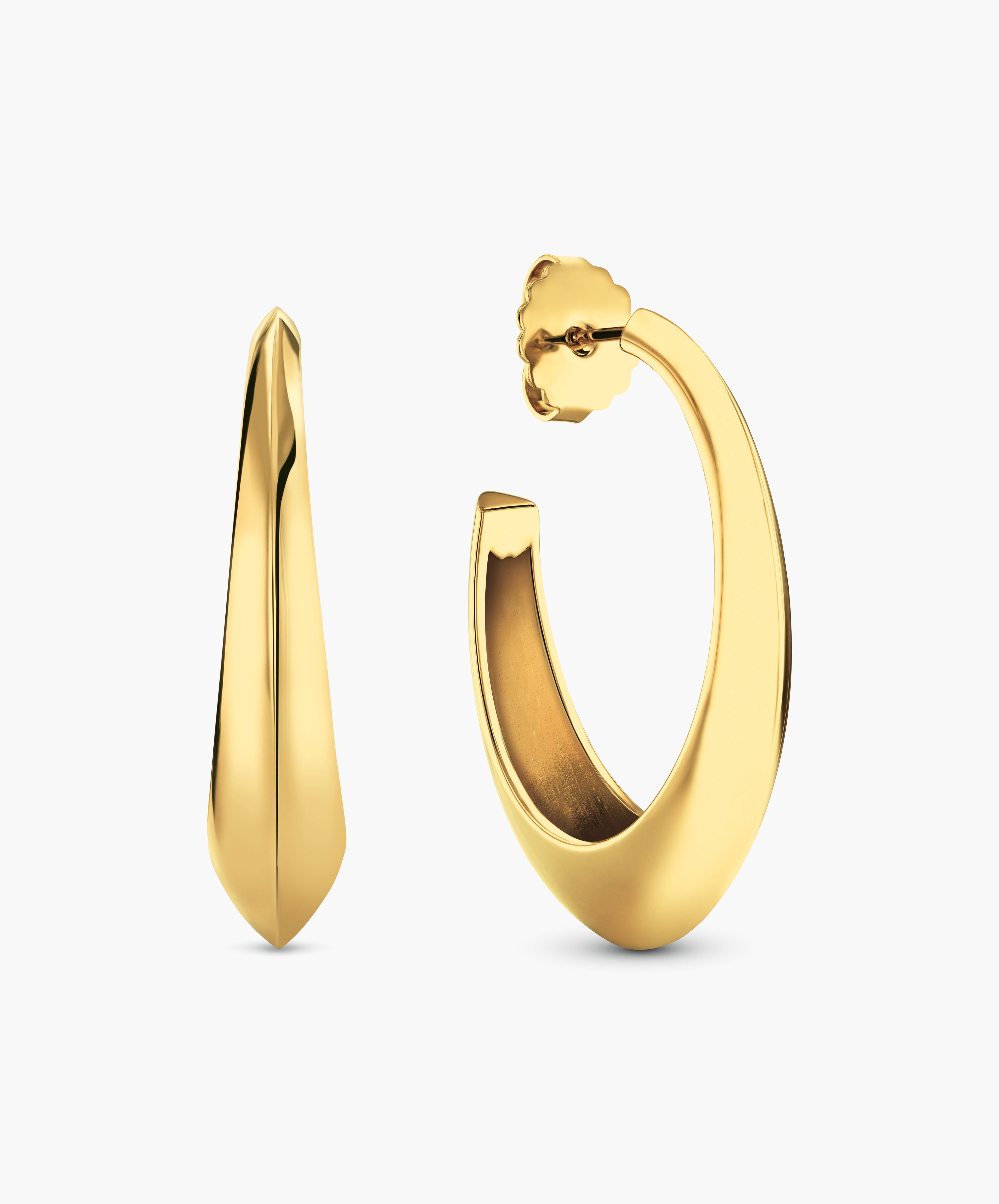 Curve Oval Hoop Earrings