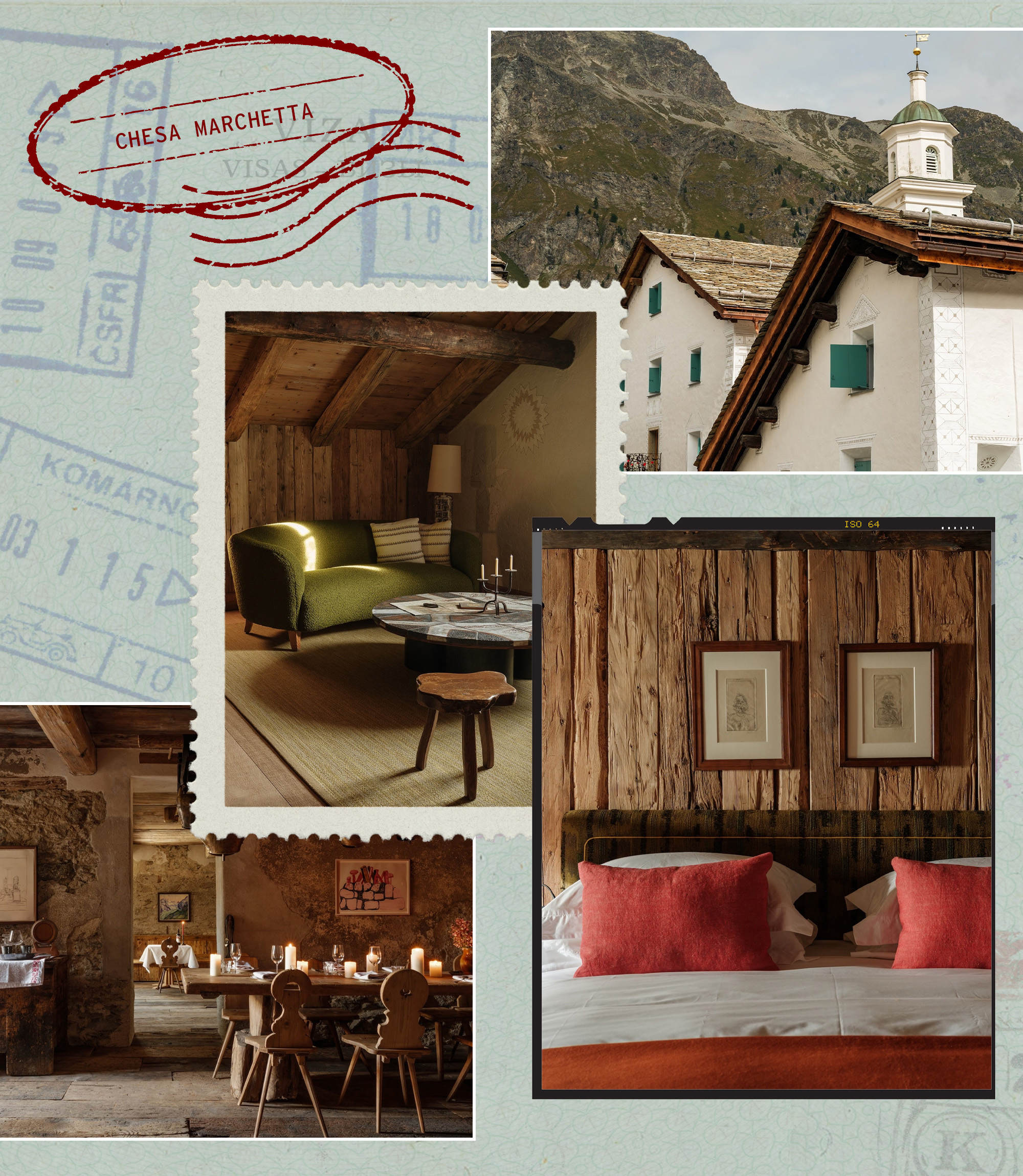 Collage of Chesa Marchetta.