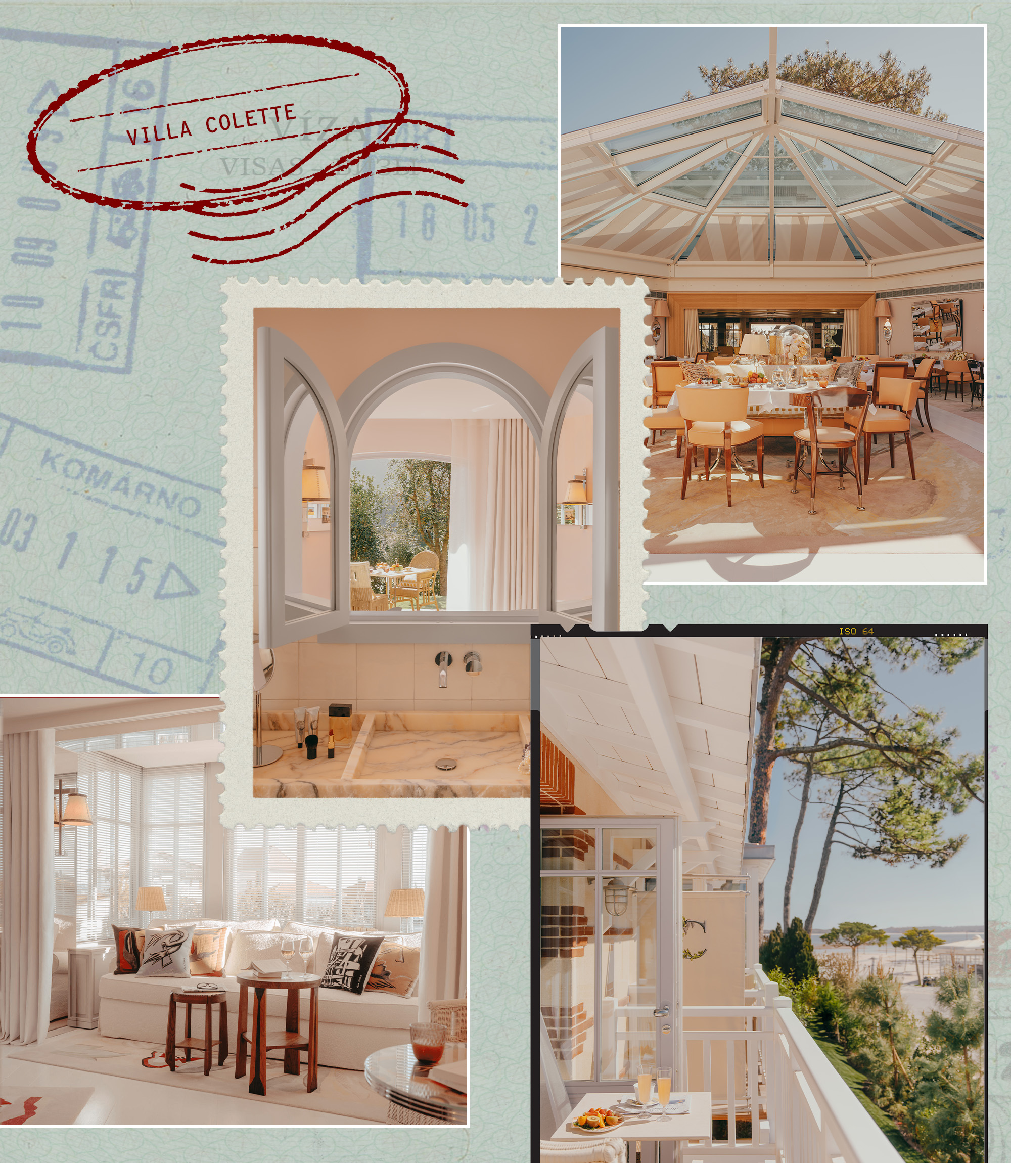 Collage of Villa Colette.