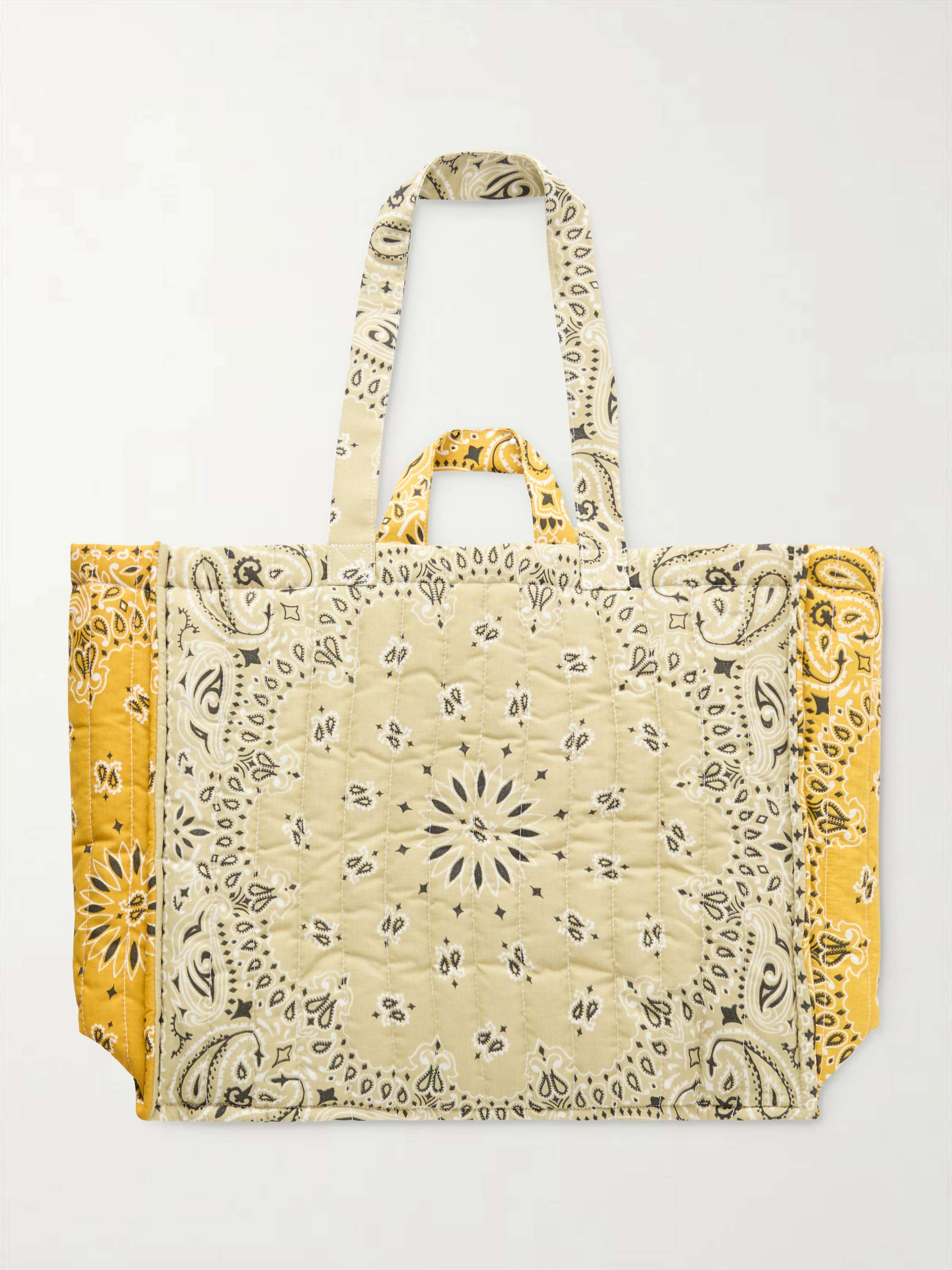 Maxi Cabas Matelass&amp;eacute; Bandana-Print Cotton Tote