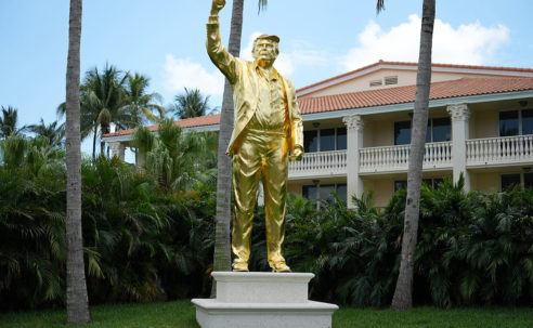 The New Golden Calf: Social Media Calls Blasphemy To Ridiculous Religious Dedication Ceremony For Trump's Gold Statue