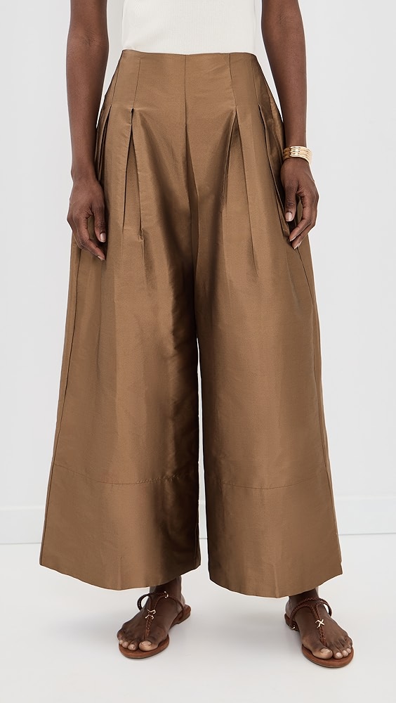 Chan Luu Techno Taffeta Trousers