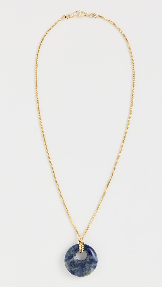 Shashi Lapis Pendant Rope Chain Necklace