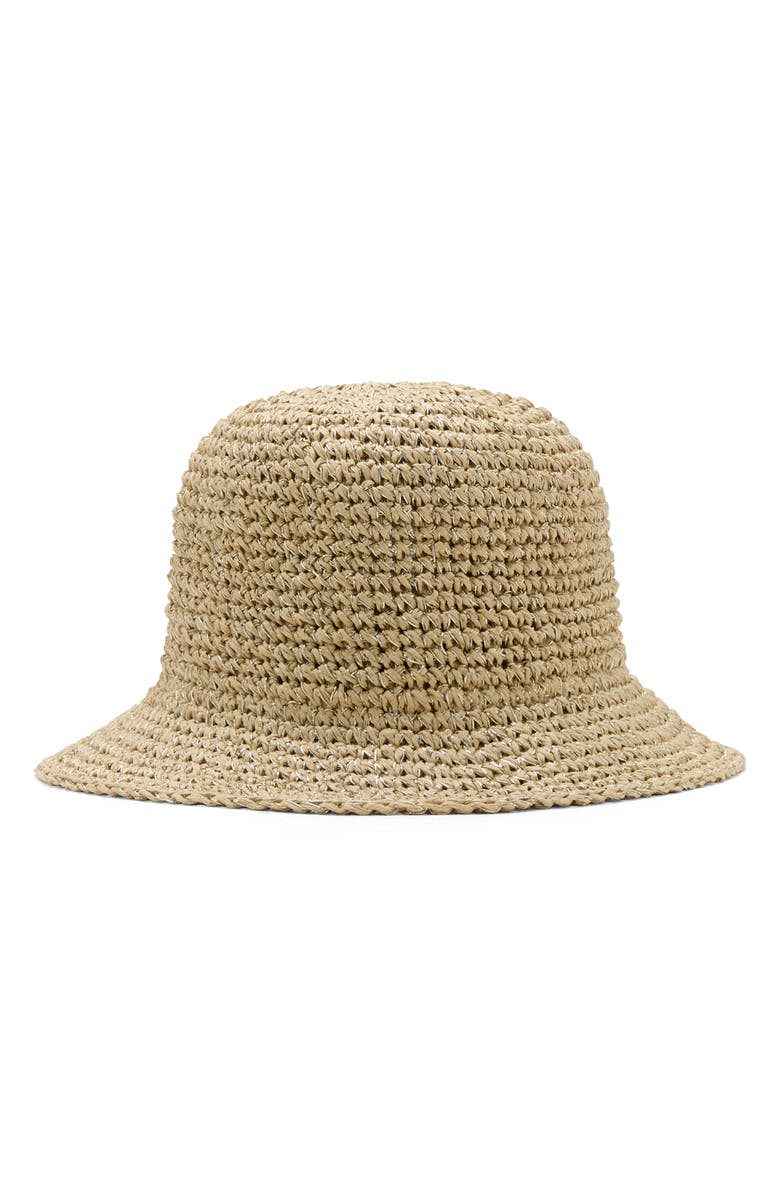 Metallic Straw Bucket Hat