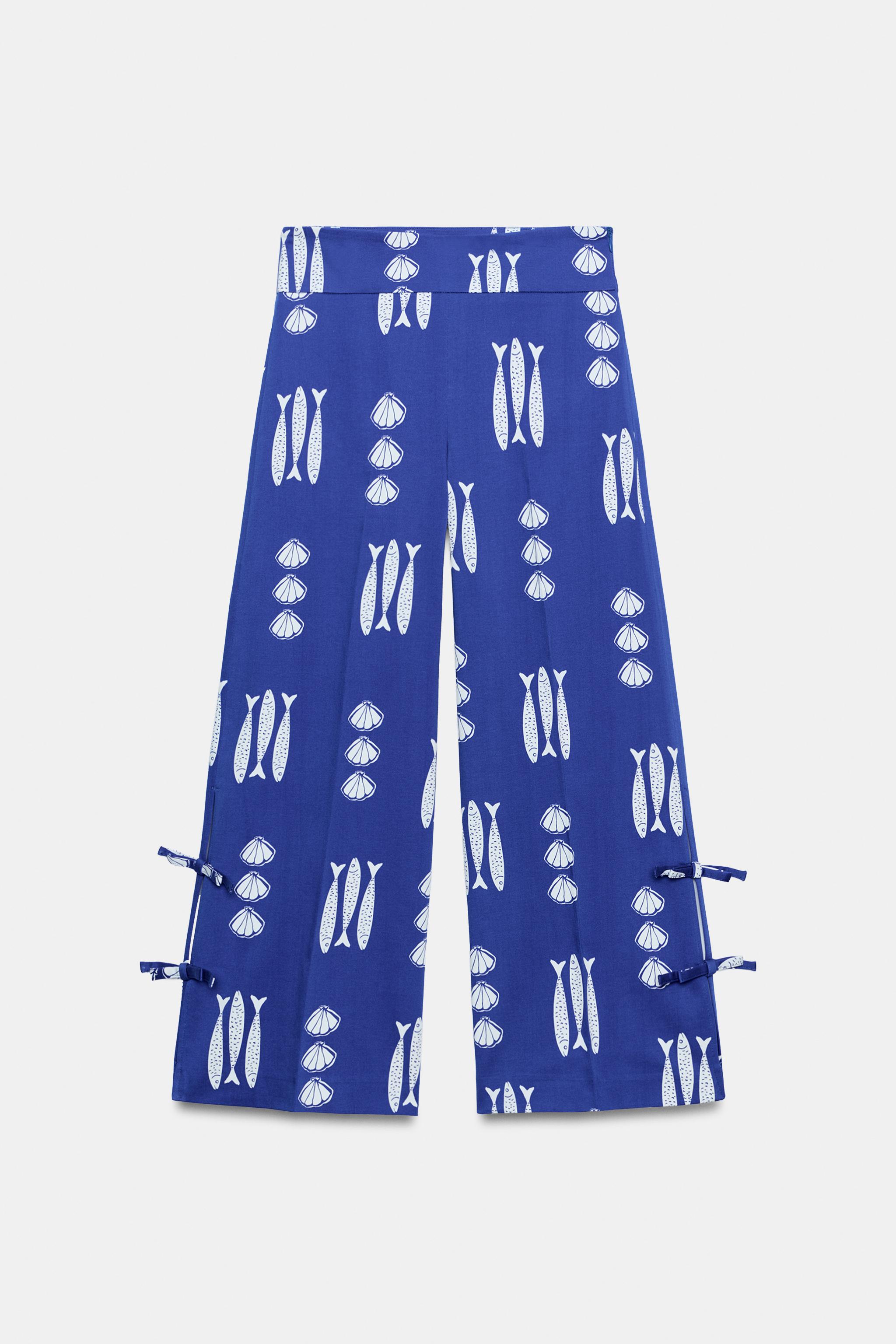 Printed Tie Culottes