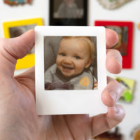 These reusable digital Polaroids are a clever way to cover a fridge in memories