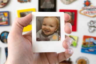 These reusable digital Polaroids are a clever way to cover a fridge in memories