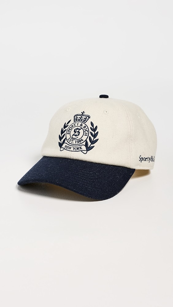 Sporty &amp;amp; Rich Ny Crest Wool Cap