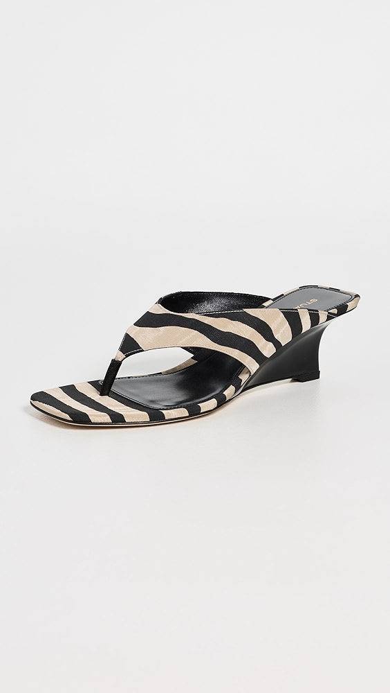 Stuart Weitzman Vinnie Wedge Thong Sandals