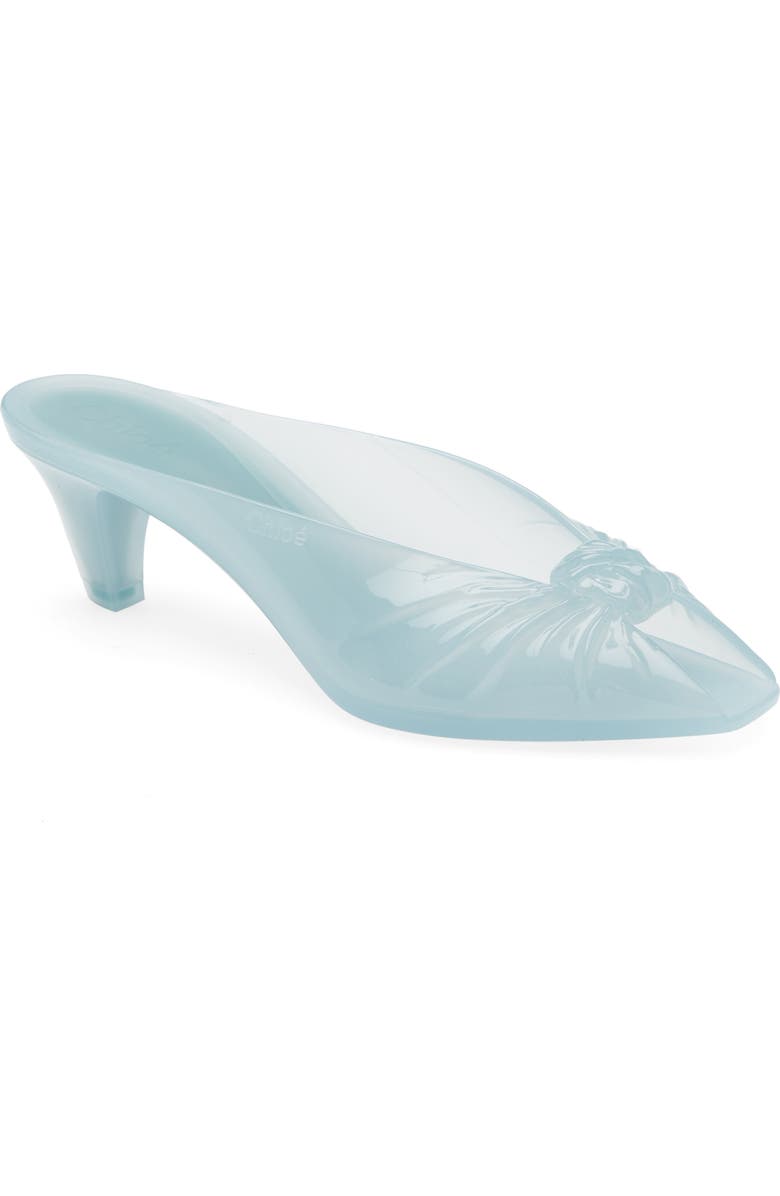 Jelly Peep Toe Kitten Heel Mule