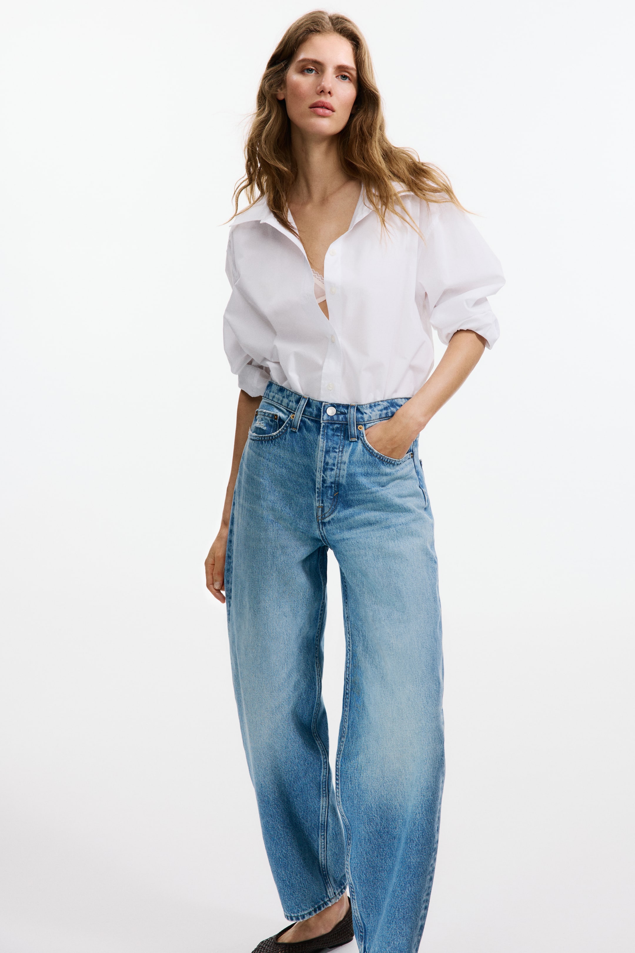 Barrel High Waist Ankle Jeans