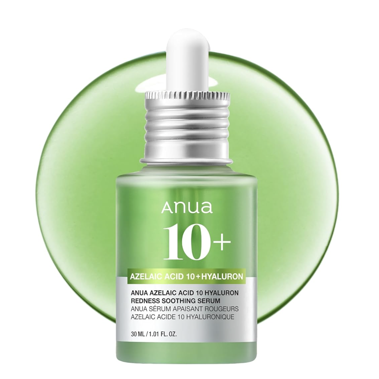 Anua Azelaic Acid 10 Hyaluron Redness Soothing Serum, Facial Serum for Blemish-Prone &amp;amp; Oily-Prone Skin, Lightweight &amp;amp; Hydrating Blemish Care, Hyaluronic Acid, Korean Skincare, 1.01 Fl Oz.