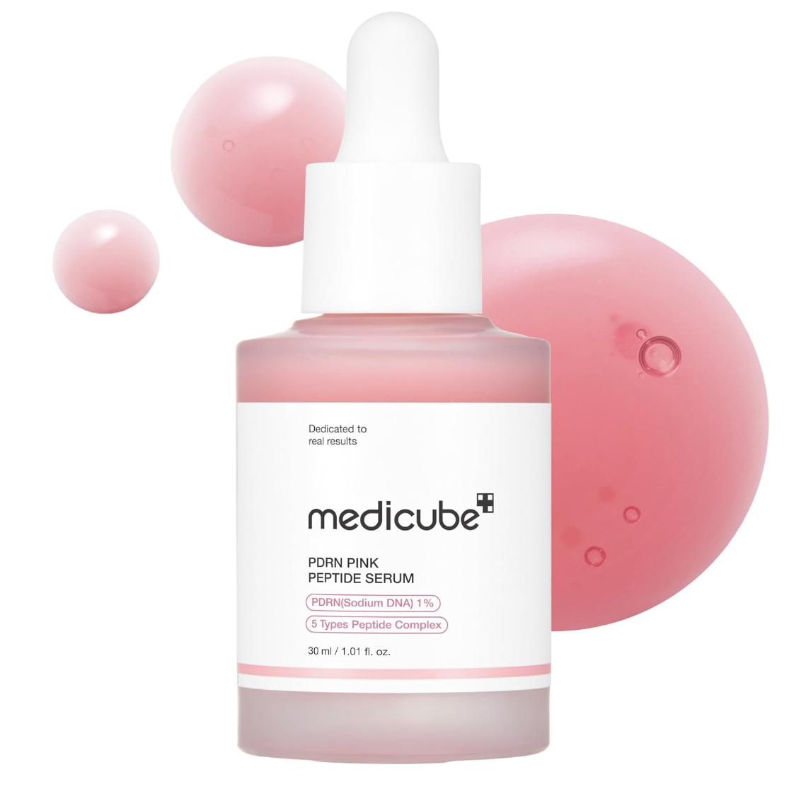 Medicube Pdrn Pink Peptide Serum With Salmon Dna | Pink Glow Serum With Peptides &amp;amp; Niacinamide for Hydration &amp;amp; Firm-Looking Skin | Uneven Tone Care | Korean Skincare, 1.01 Fl. Oz