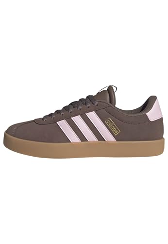 Adidas Women's Vl Court 3.0, Earth Strata/clear Pink/gold Metallic, 7