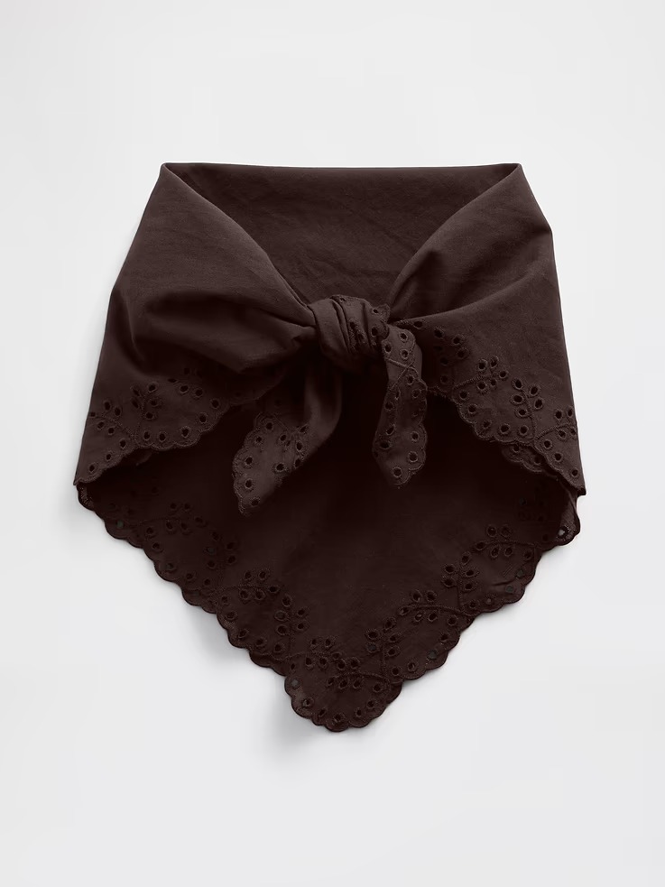 Gap, 100% Cotton Eyelet Bandana Scarf