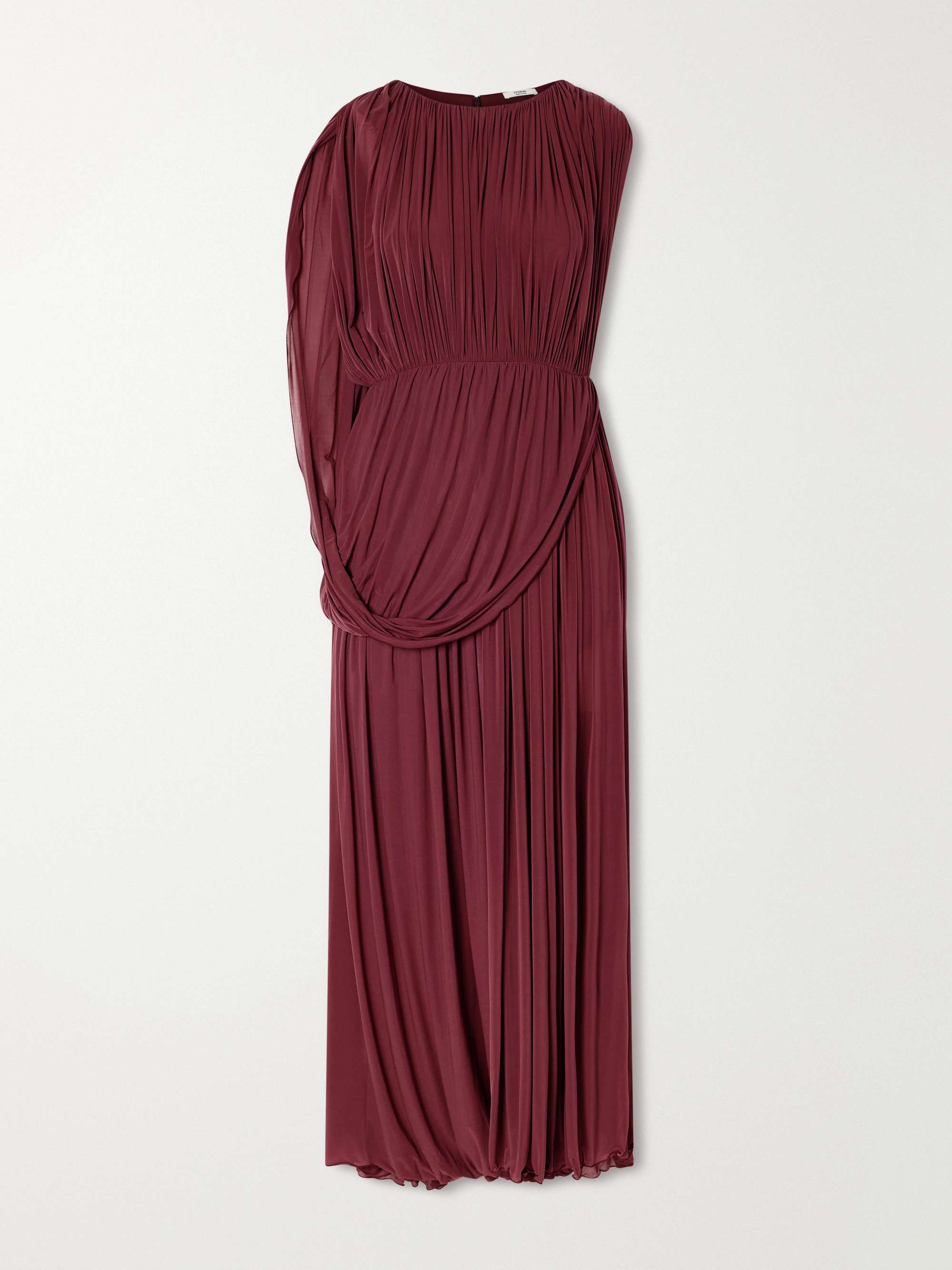 Kahlo Asymmetric Draped Crepe Dress