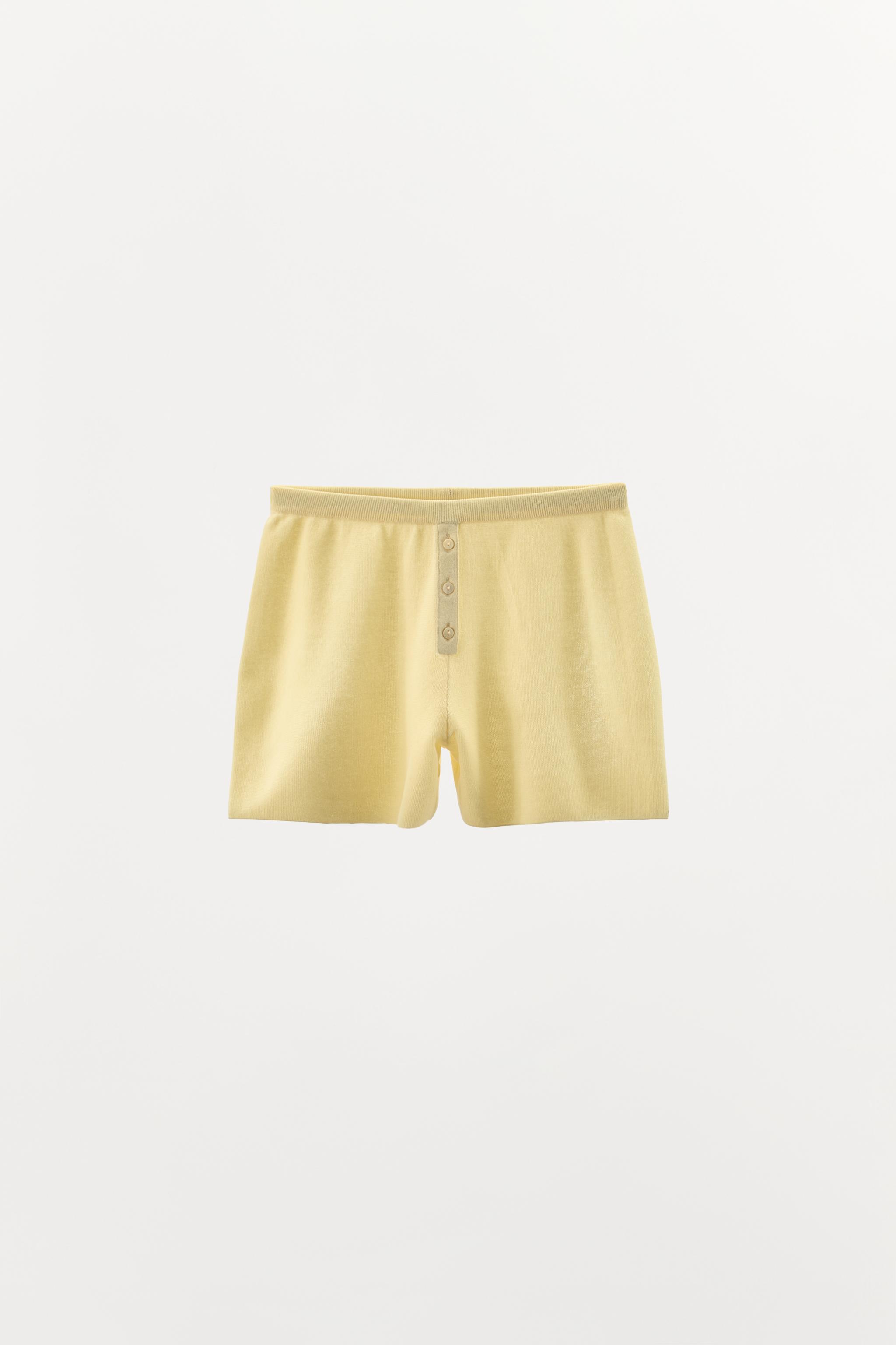 Cotton Blend Shorts With Buttons