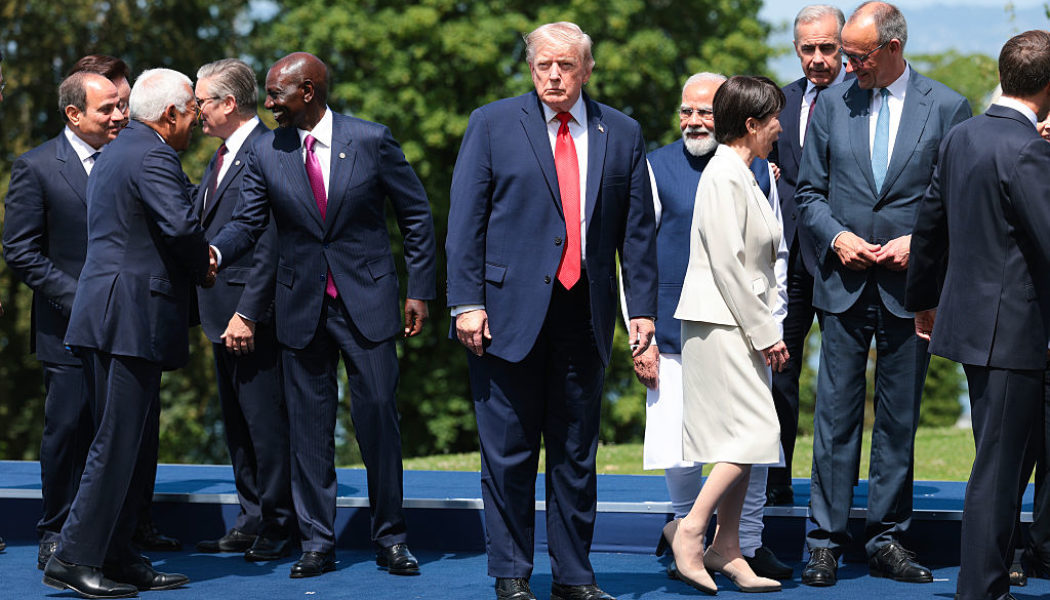 Calls For The 25th Ammendment Grow After Donald Trump Is Caught Wandering During G7 Summit Photo Op