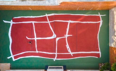 Casa Axis Turns the Tennis Court Into a Playable Artwork