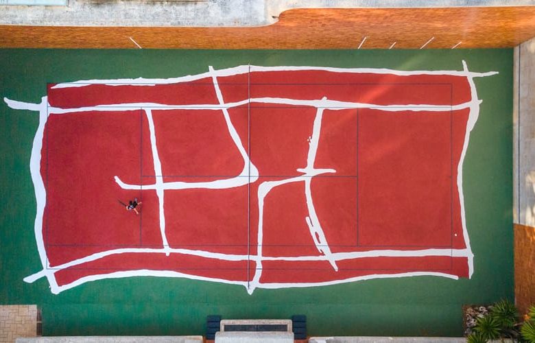 Casa Axis Turns the Tennis Court Into a Playable Artwork