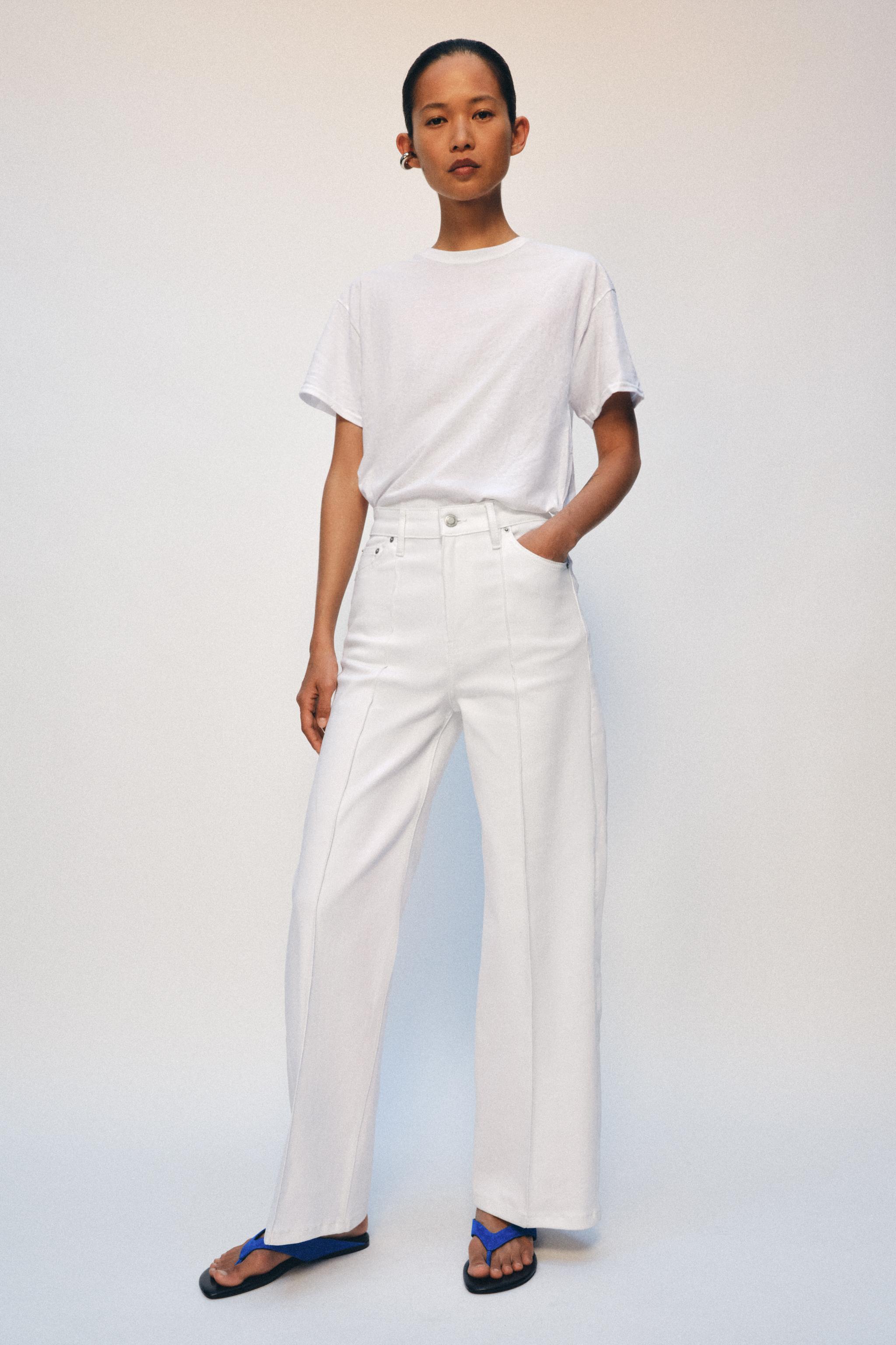 Zw Collection Wide-Leg High-Waist Jeans