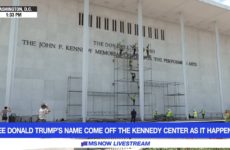 Donald Trump's Name Torn Off the Kennedy Center