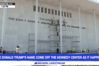 Donald Trump's Name Torn Off the Kennedy Center