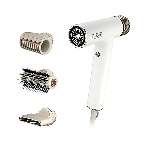 Shark Hair Dryer | Speedstyle | No Heat Damage Hair Styling Tool | 3 Styling Tools Included | Portable &amp;amp; Powerful Blow Dryer | Best for Straight &amp;amp; Wavy Hair | Silk | Hd331