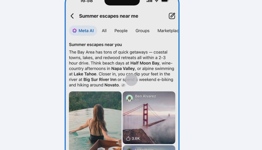Facebook’s new AI Mode search gets its info from public posts