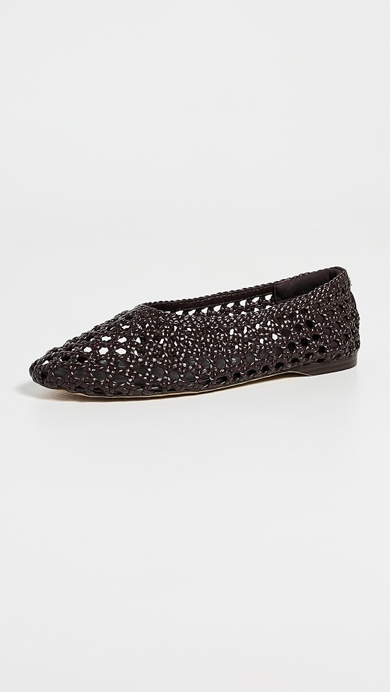 Shira Woven Flats - Dark Brown