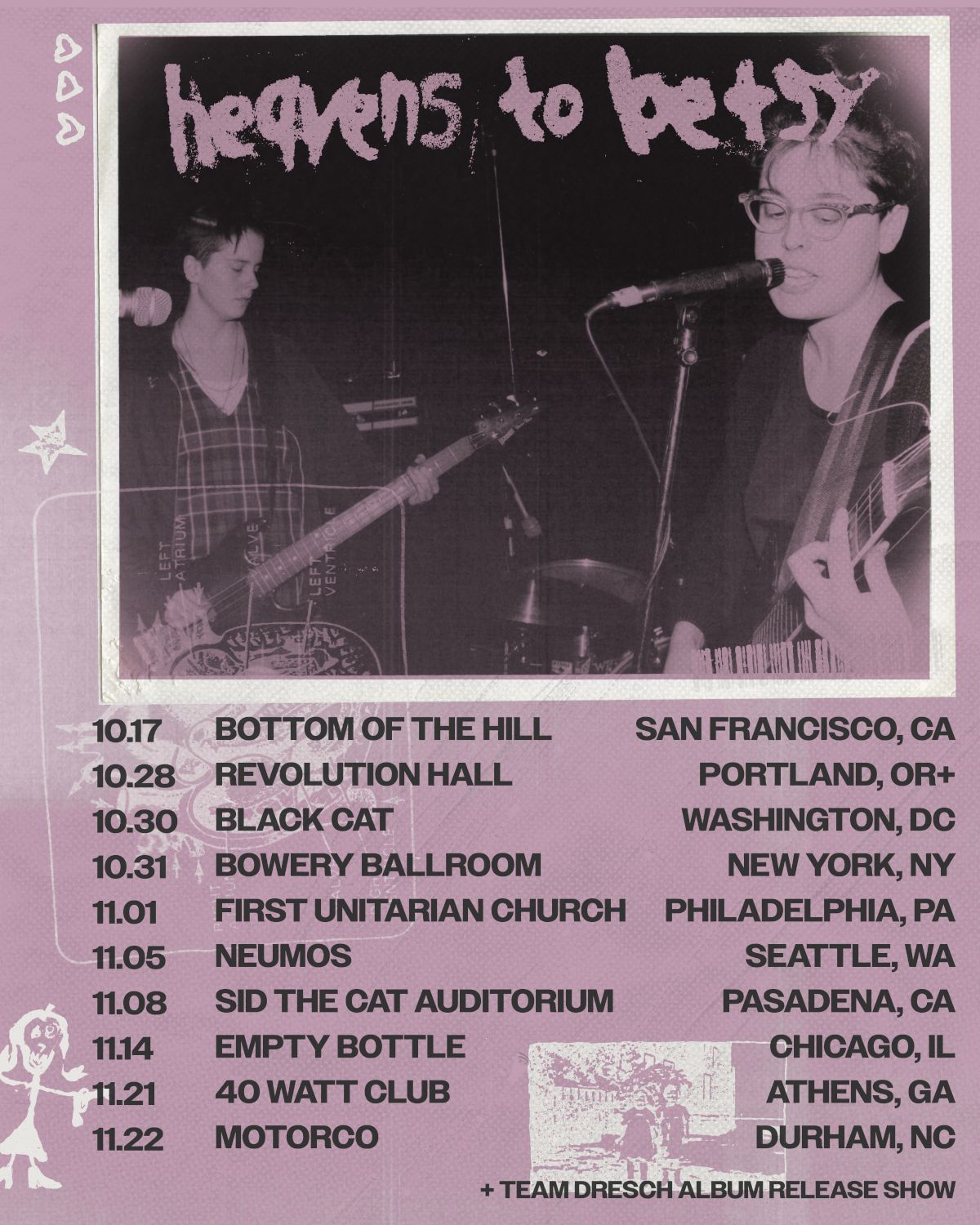 heavens to betsy tour poster